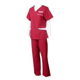 NU059 custom-made short-sleeved suit nurse's clothing design v-neck nurse's clothing drawstring waistband red suit nurse's clothing nurse's clothing specialty store macau xinyiju nursing home  Senior Endoscopy Nurse/Assistant NU059 custom-made short-sleeved suit nurse's clothing design v-neck nurse's clothing drawstring waistband red suit nurse's clothing nurse's clothing specialty store macau xinyiju nursing home  Senior Endoscopy Nurse/Assistant